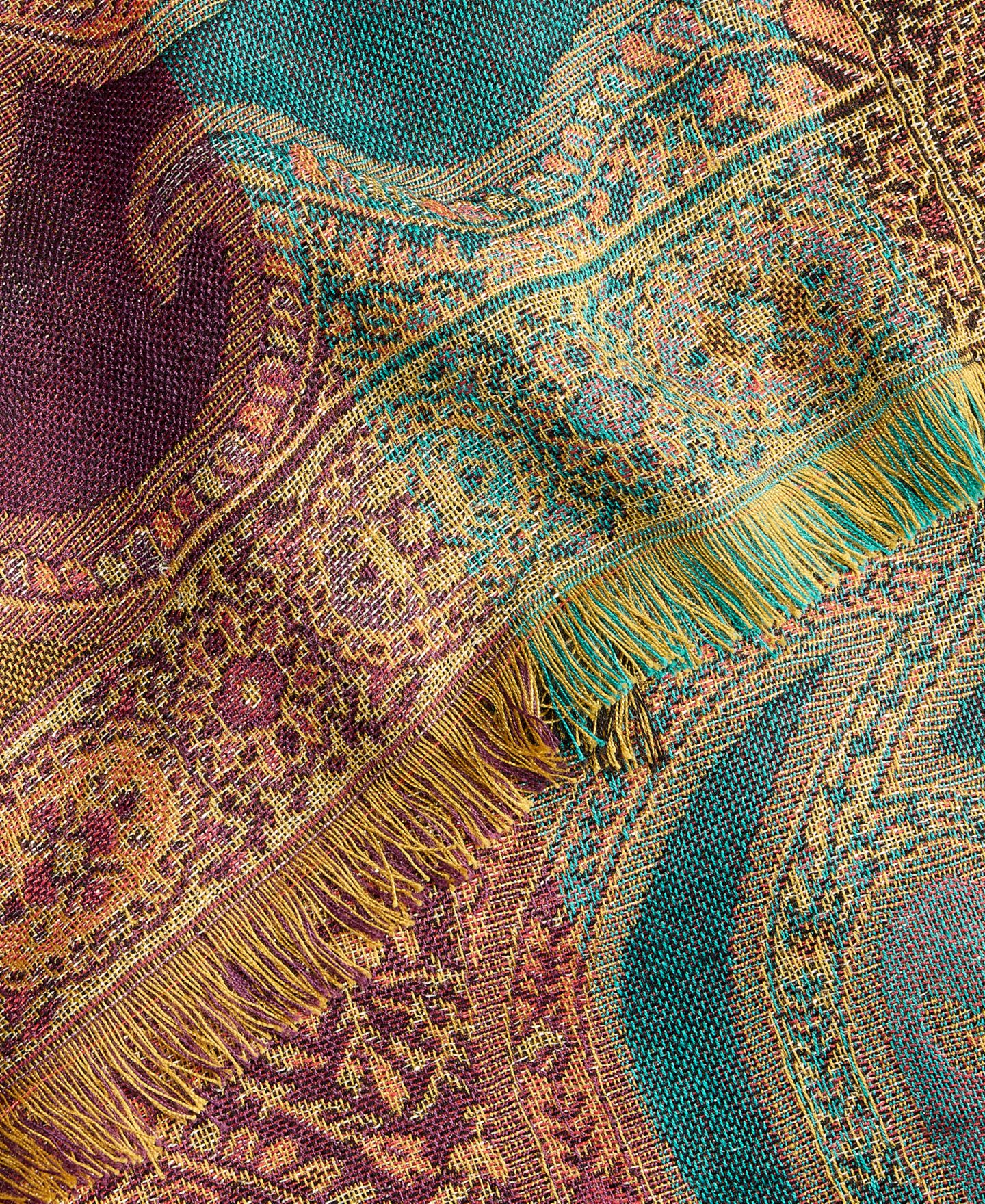 Женский шарф I.N.C. International Concepts All Over Paisley with Lurex, цвет: Чёрный яркий разноцветный — фото 3