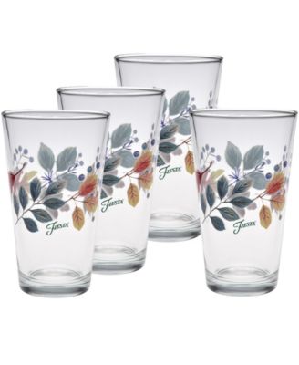 Autumn Fields Tapered Cooler Glasses, Set of 4