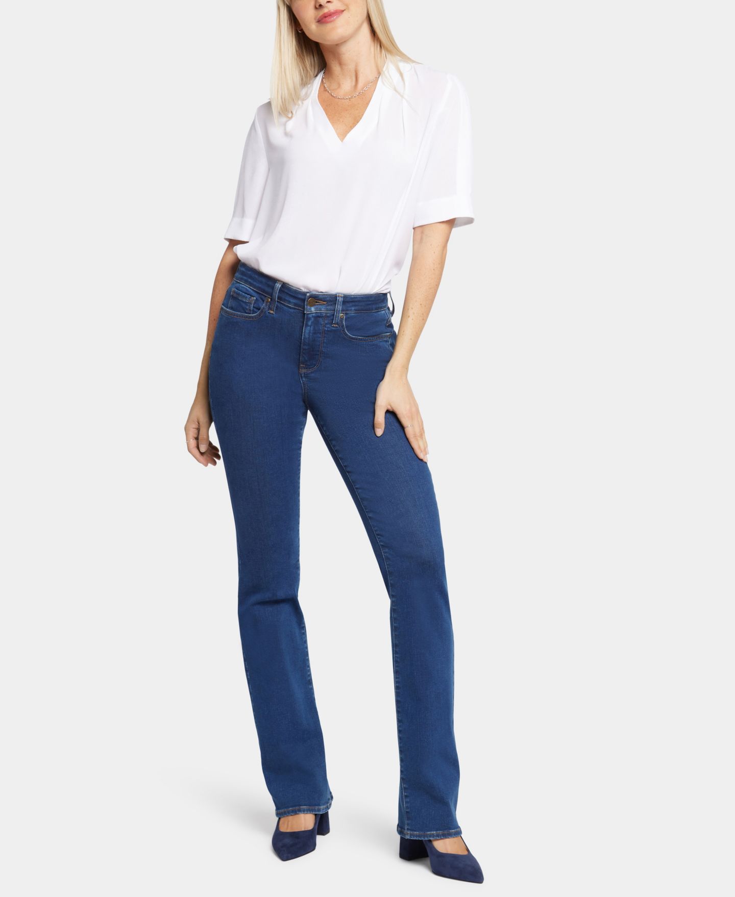Женские джинсы NYDJ Petite Barbara Bootcut, цвет: Quinn — фото 2