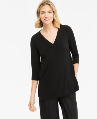 Women's V-Neck 3/4-Sleeve Knit Tunic
