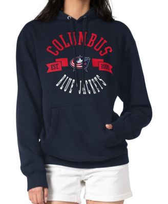 Women's Navy Columbus Blue Jackets City Graphic Fleece Pullover Hoodie