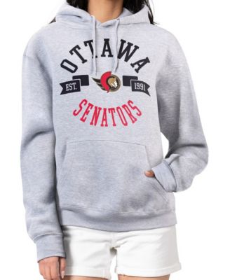 Women's Heather Gray Ottawa Senators City Graphic Fleece Pullover Hoodie