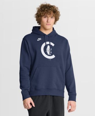 Men's Navy Chicago Cubs Cooperstown Collection Logo Club Hoodie
