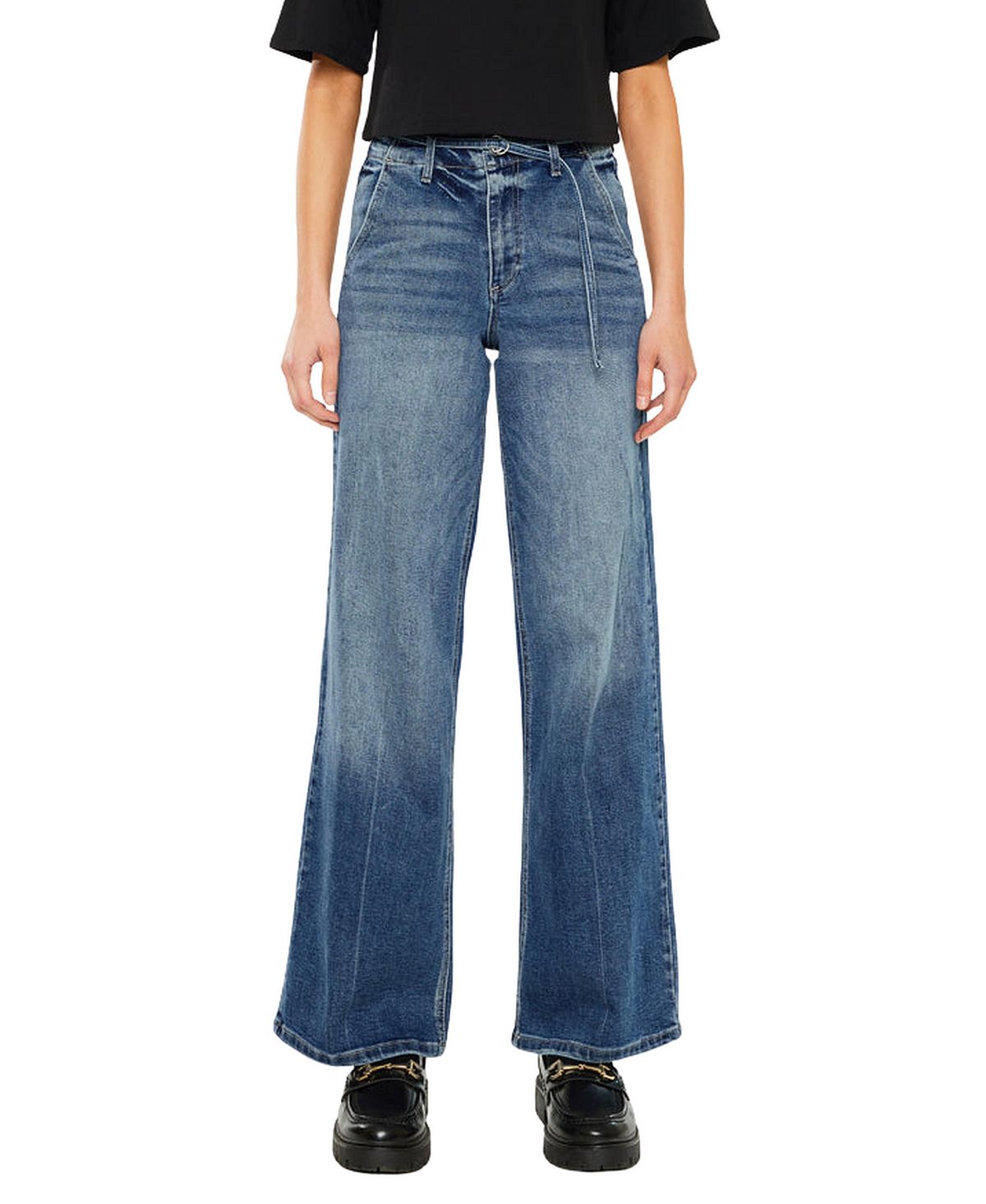 KanCan Women's Leah Ultra High Rise Wide Leg Jeans view 1 — MAYCSS fashion products