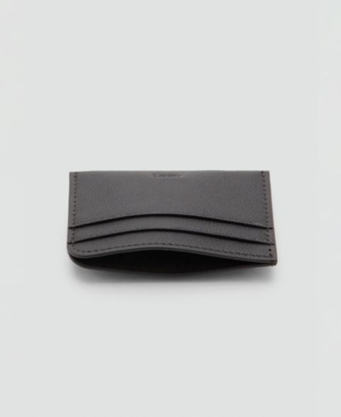 MANGO Men's Pebbled Leather Cardholder