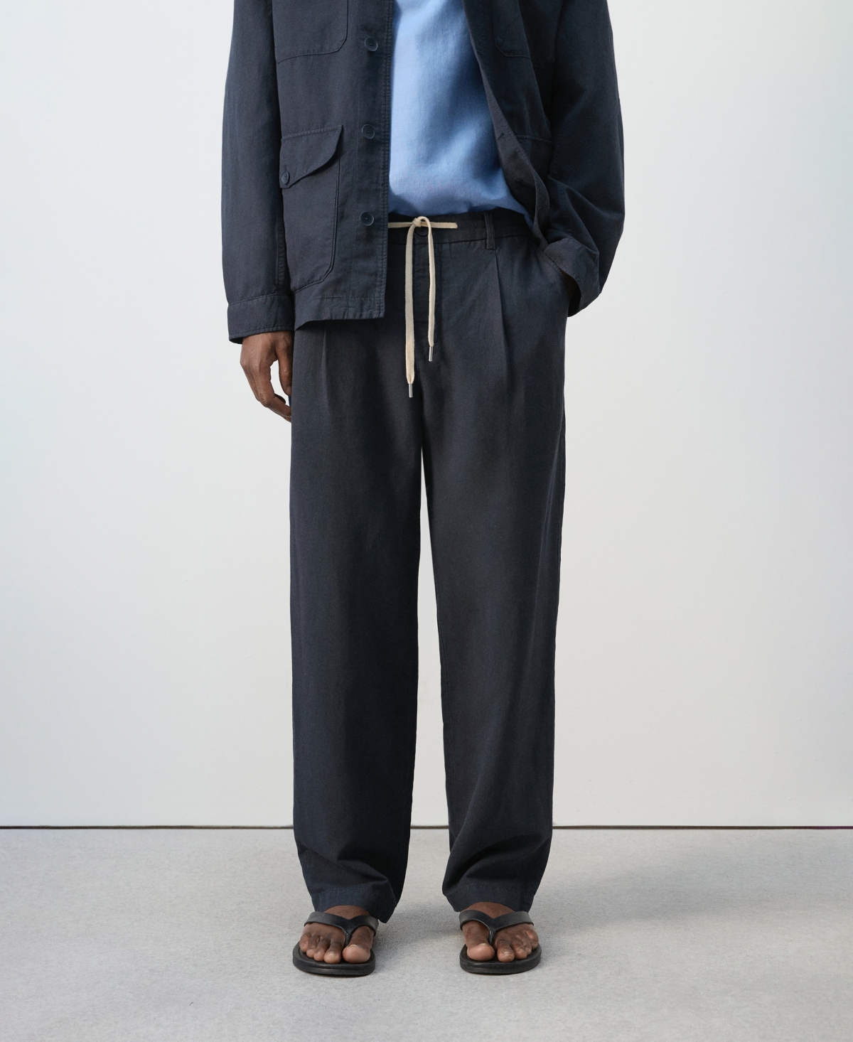Mango Men's Regular-Fit Lyocell Linen Pants