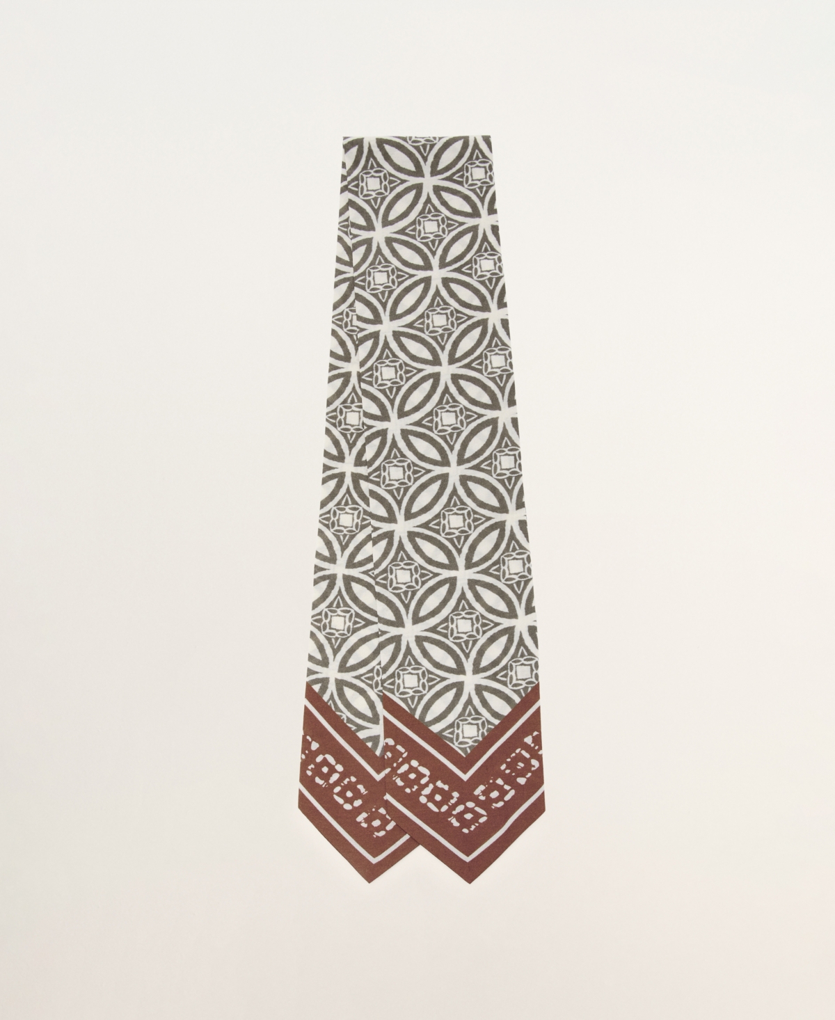 Mango Men's Printed Scarf - Khaki