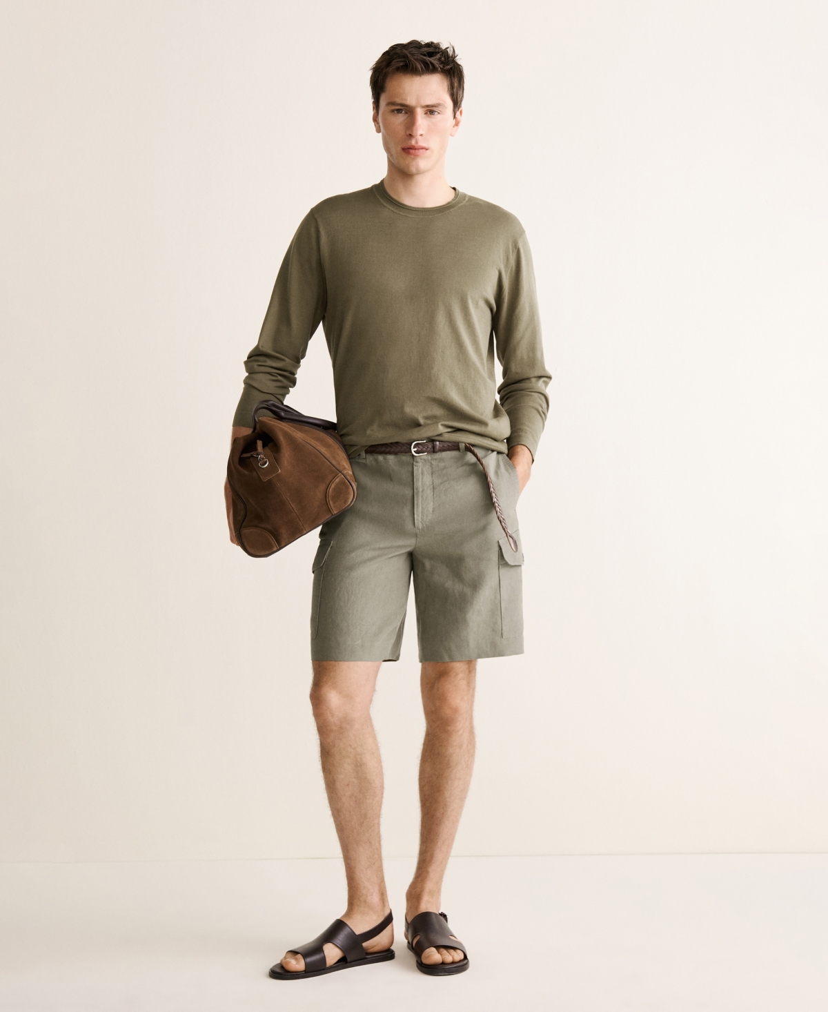 Mango Men's Fine-Knit Cotton Sweater