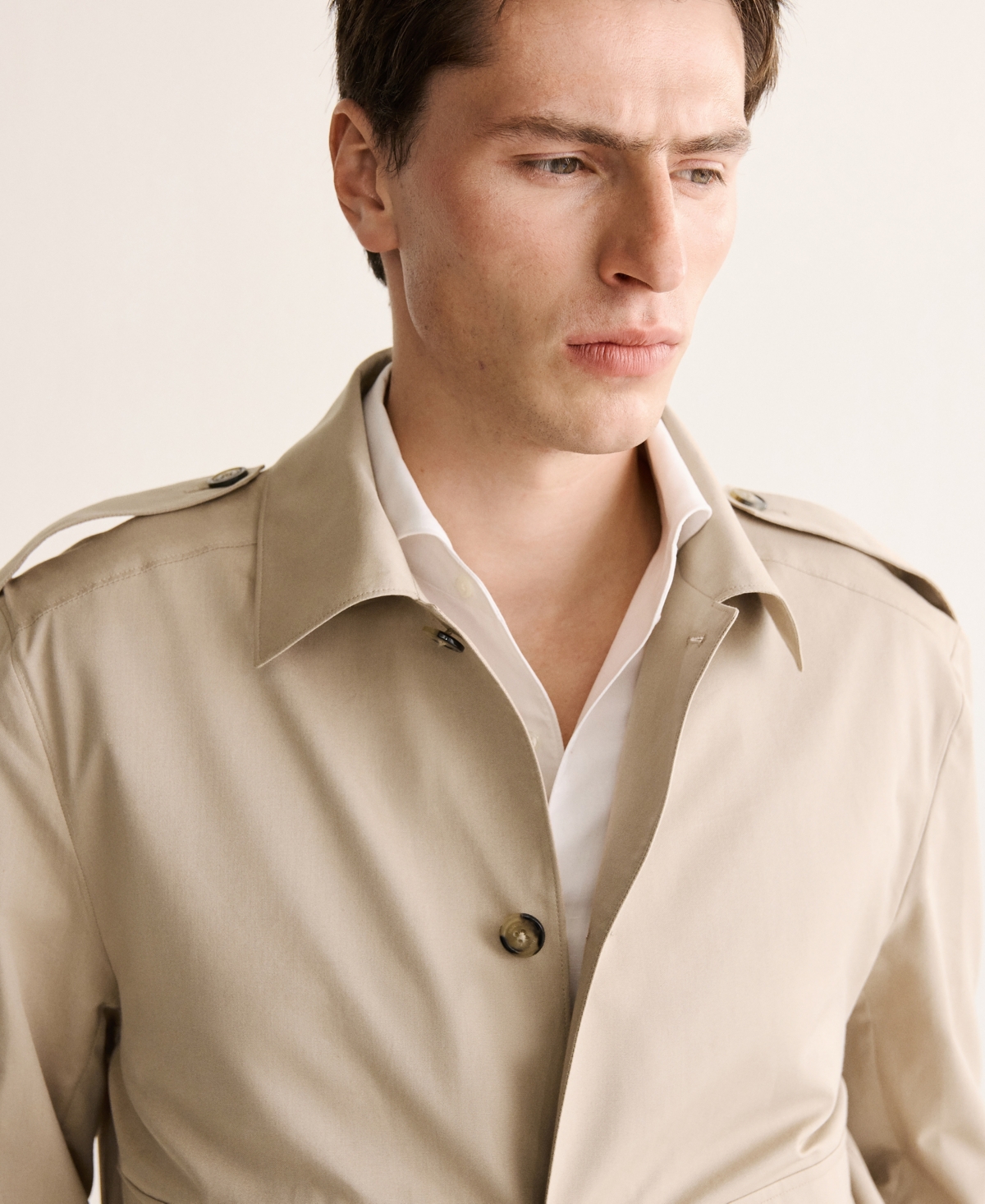 Mango Men's Cotton-Silk Buttons Jacket