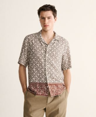 Men's Printed Bowling Shirt