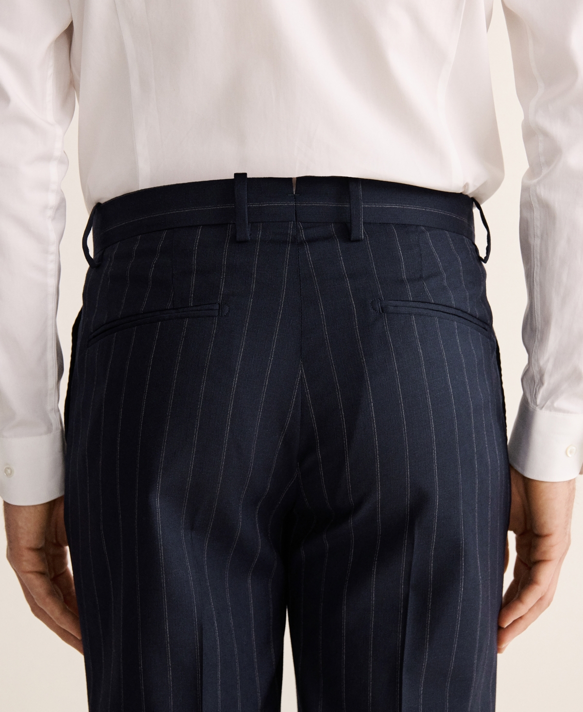 Mango Men's Wool Venice Striped Suit Pants