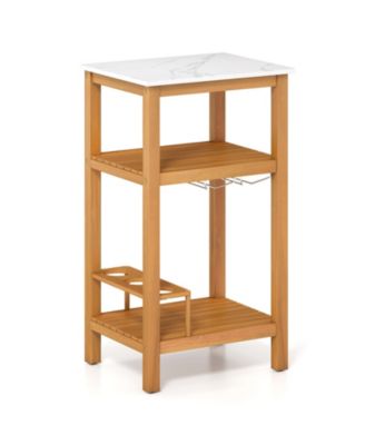 Patio Acacia Wood Storage Cabinet Patio Buffet Cabinet Bar Table