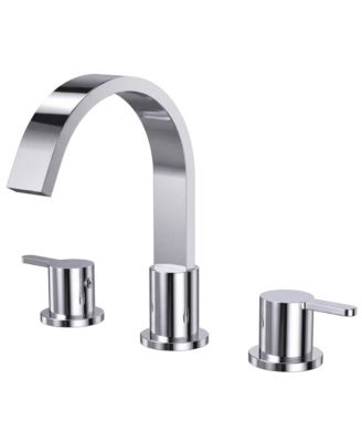 Widespread Bathroom Faucet 3 Hole 2-handle Bathroom Sink Faucet with Drain Assembly