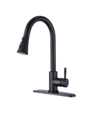 Commercial Single Handle Kitchen Sink Faucet Brushed Nickel Pull Down Sprayer Design