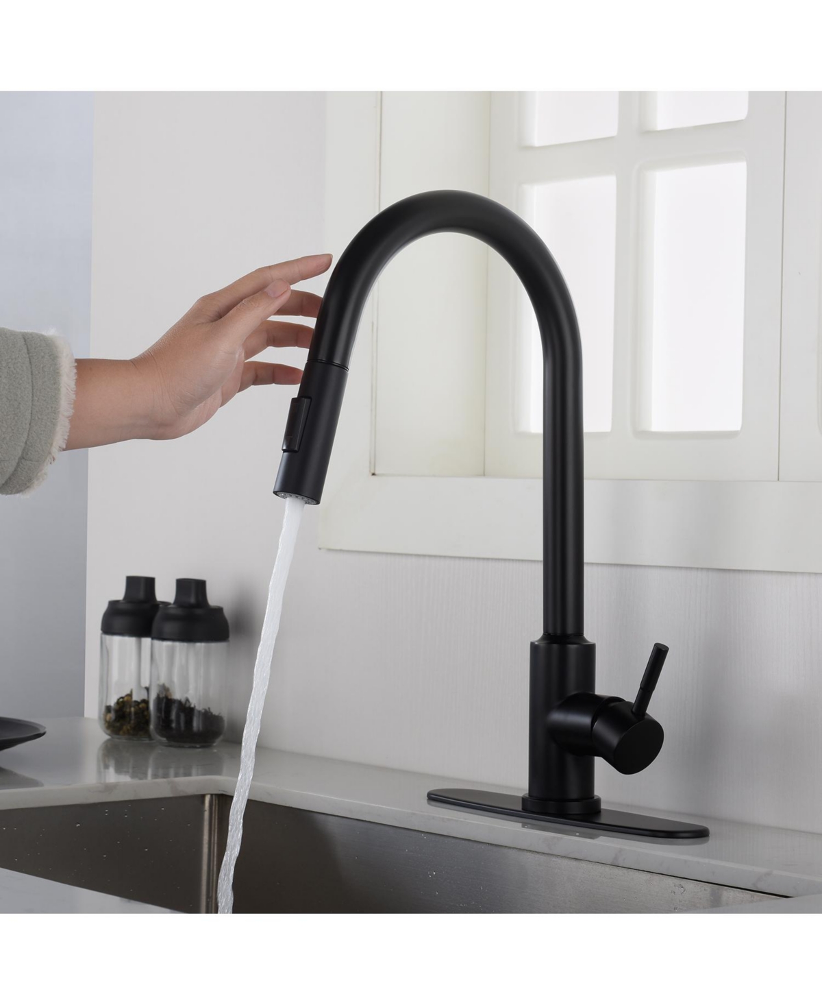 Phying Touch Kitchen Faucet with Pull Down Sprayer