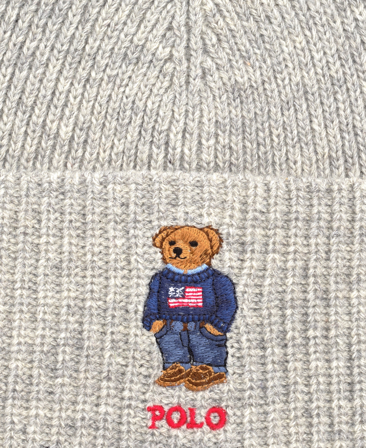 Polo Ralph Lauren Men's Solid Flag Bear Beanie Hat