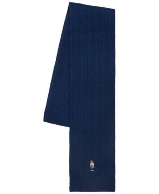 Men's Wool Blend Litchfield Bear Cable Knit Scarf