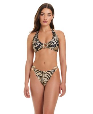 Red Carter Womens Sumatra Island Halter Top Hipster Bottoms