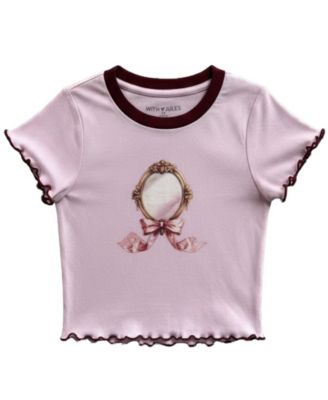 Girls' 7-16 Mirror Graphic Crewneck Short-Sleeve T-Shirt