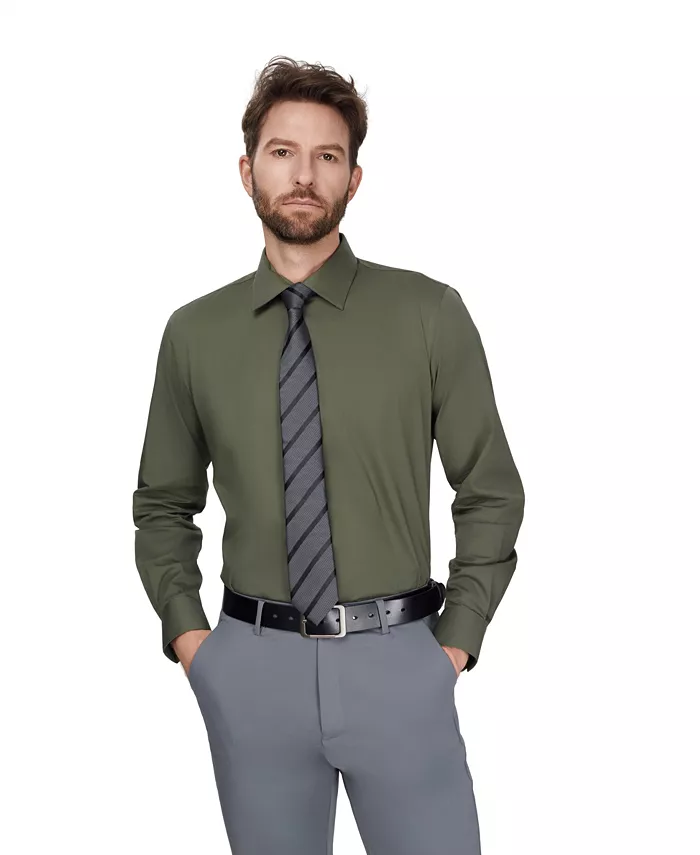 Men's Slim-Fit Solid Dress Shirt - thumbnail 10