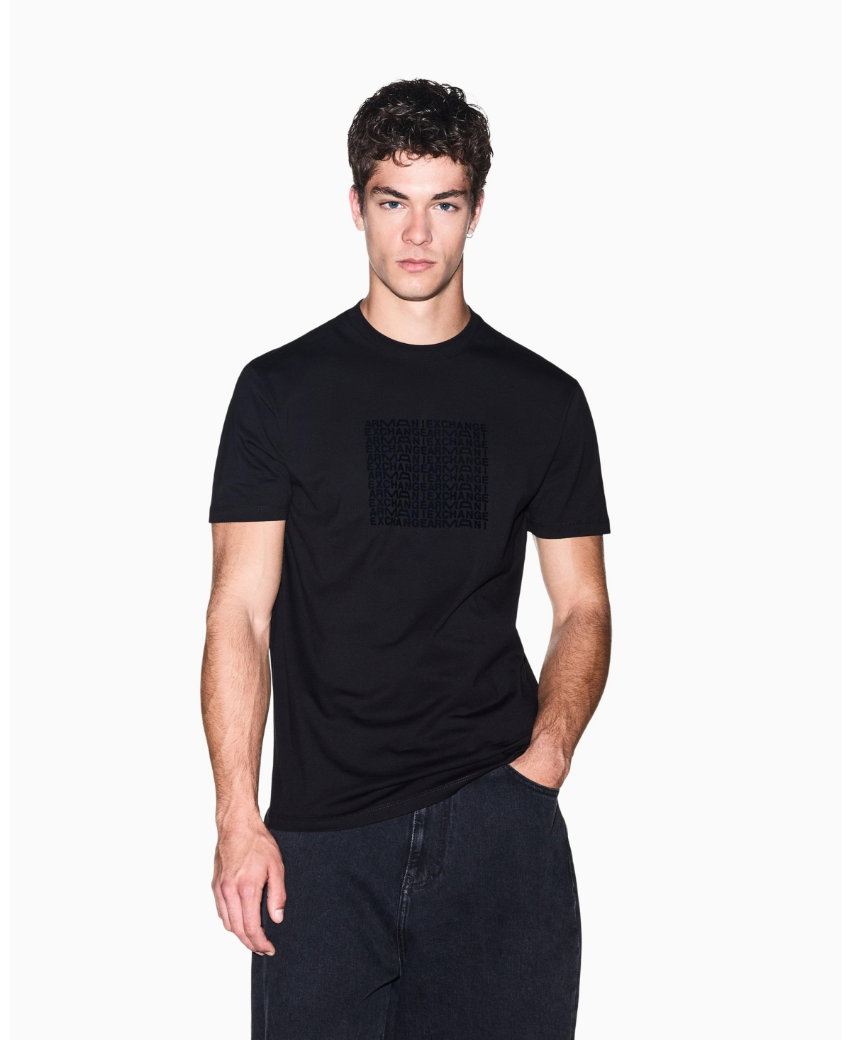 A|X Armani Exchange Men's Box Logo T-Shirt - Black
