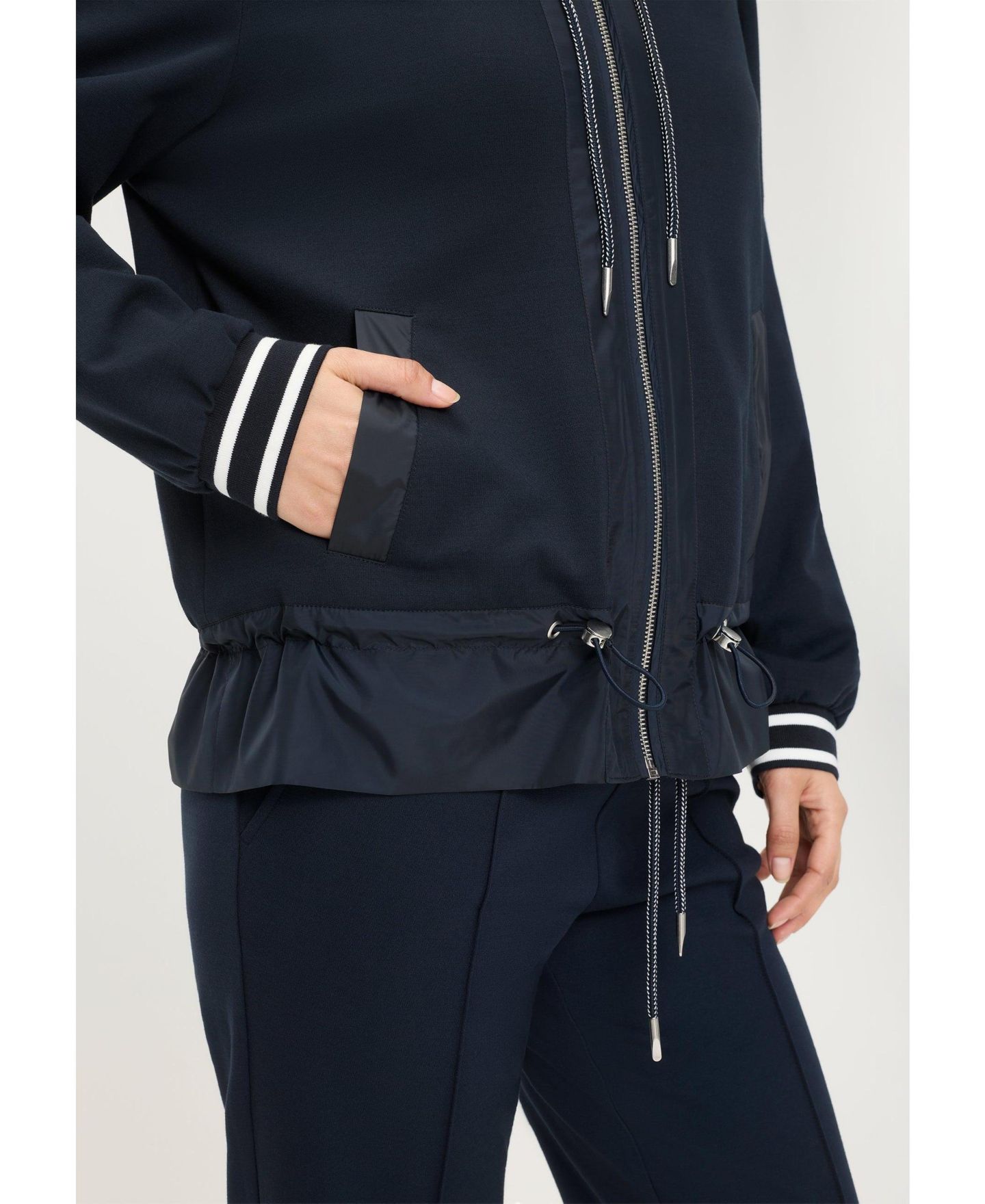 Женская куртка Olsen Mixed Media Hooded, цвет: Тёмный тёмно-синий — фото 5