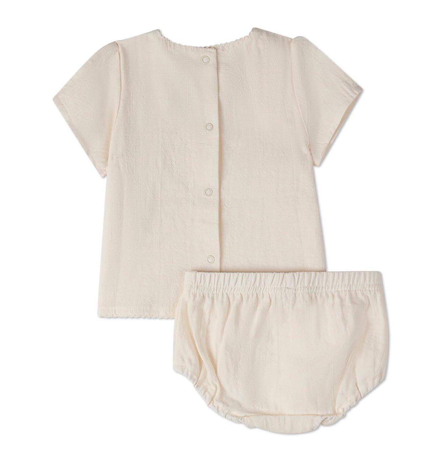 MeMoi Baby Girls 2 Piece "Set The Sail" 100 percentage Cotton Bloomer Set, цвет: Морская соль — фото 2