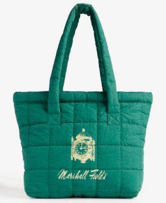 Quilted Logo Puffer Tote Bag