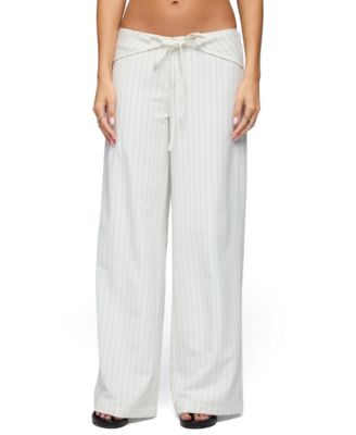 Women's Parker Pinstripe Tie Belt Pants