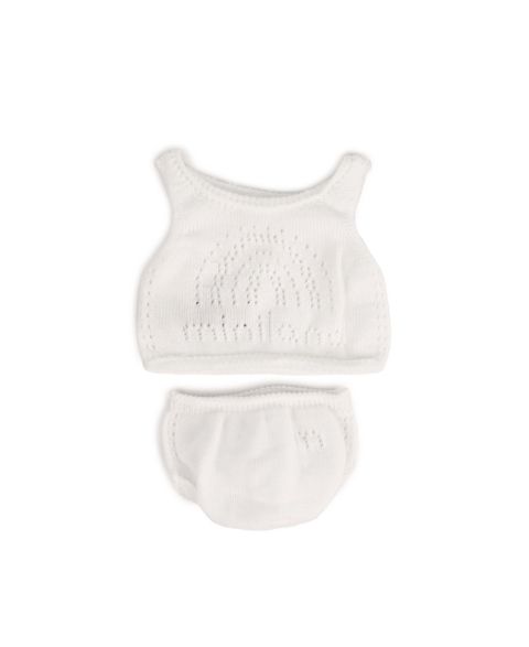 Детские куклы MINILAND 15" Cotton Top and Bottom, 2-Piece Set, Ages 3+, цвет: Белый разноцветный