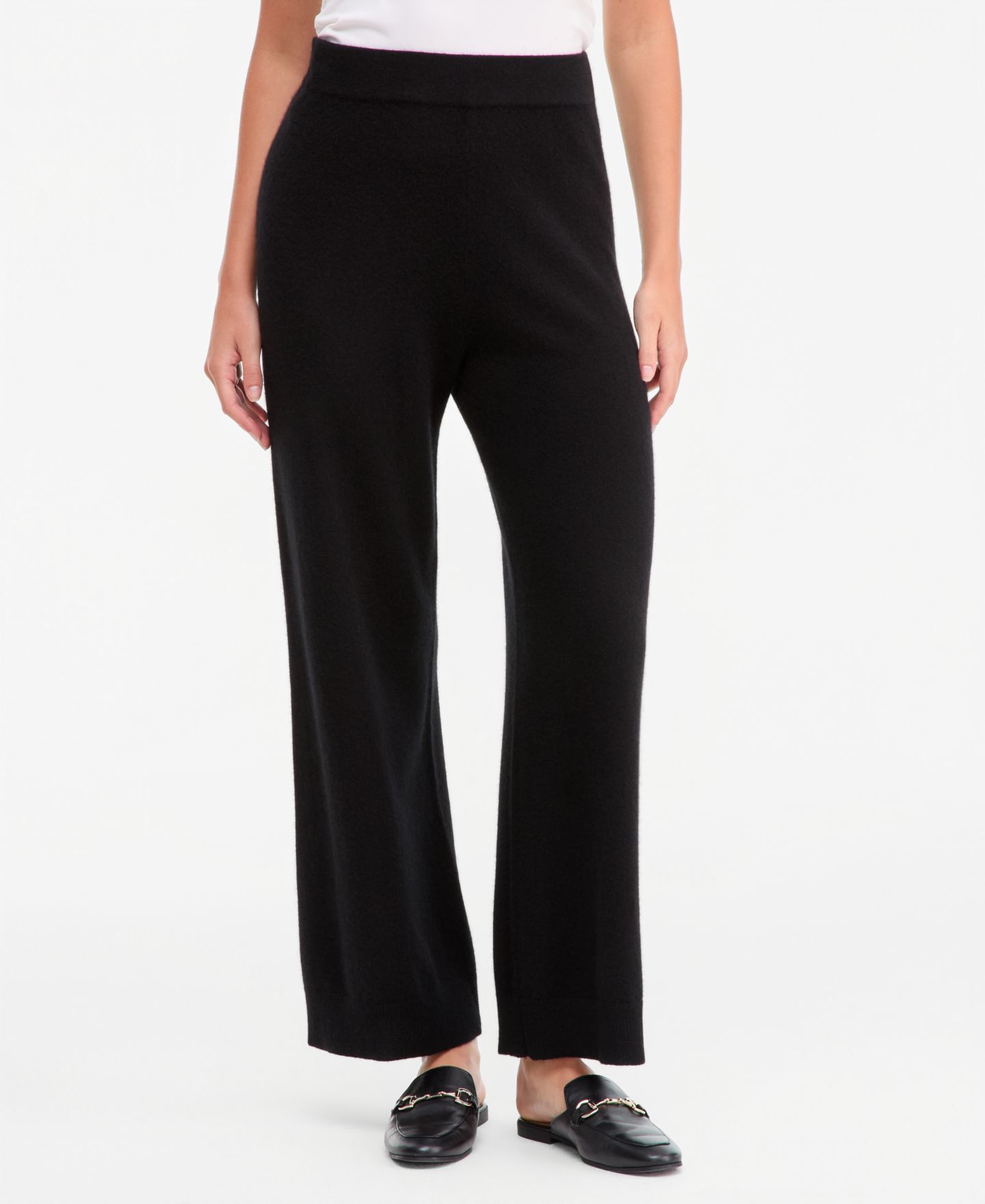 Женские брюки Charter Club 100% Cashmere Pull-On Wide-Leg, цвет: Чёрный — фото 1