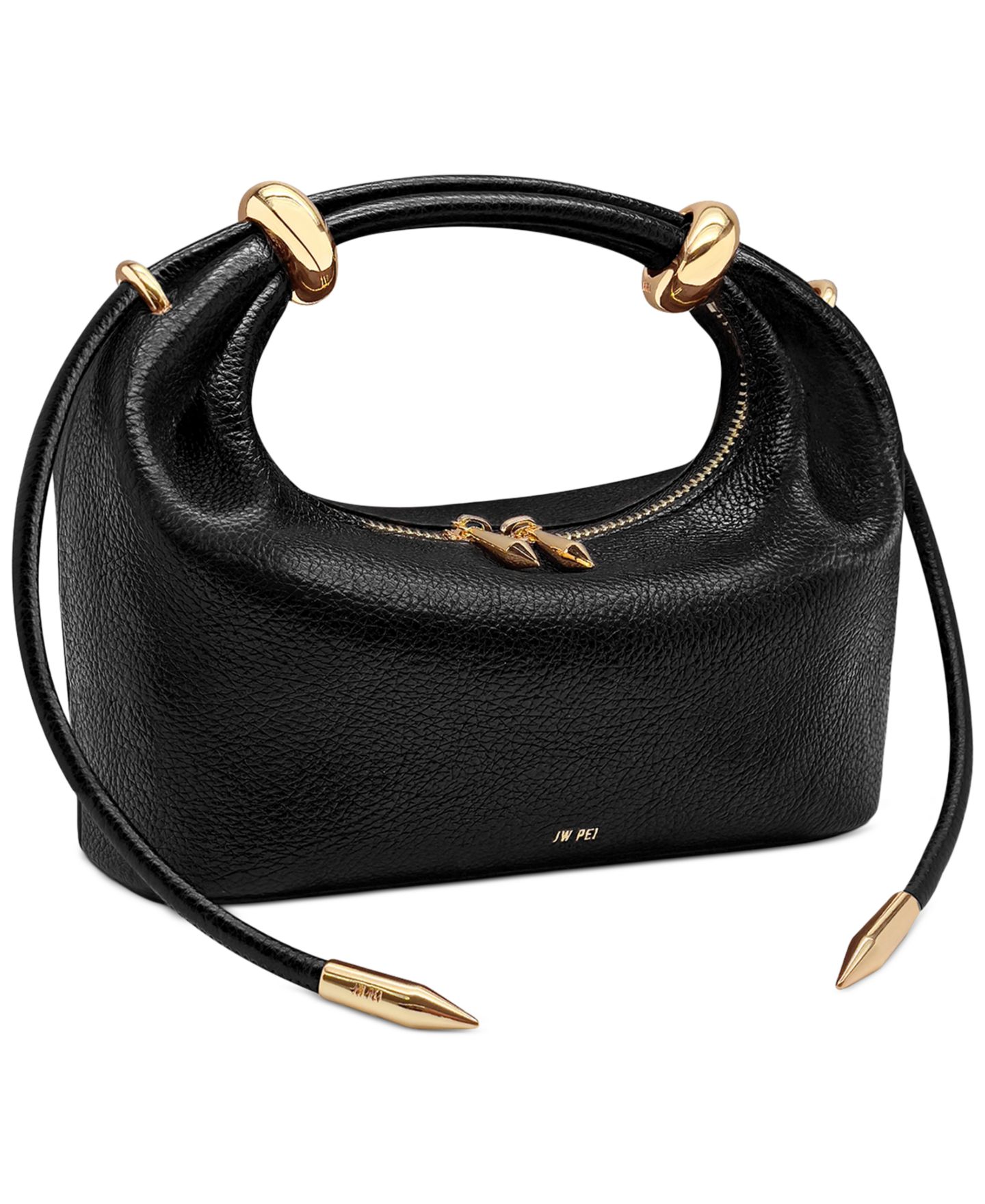 Женская сумка JW PEI Ellie Metal Ring Handbag, цвет: Чёрный — фото 3