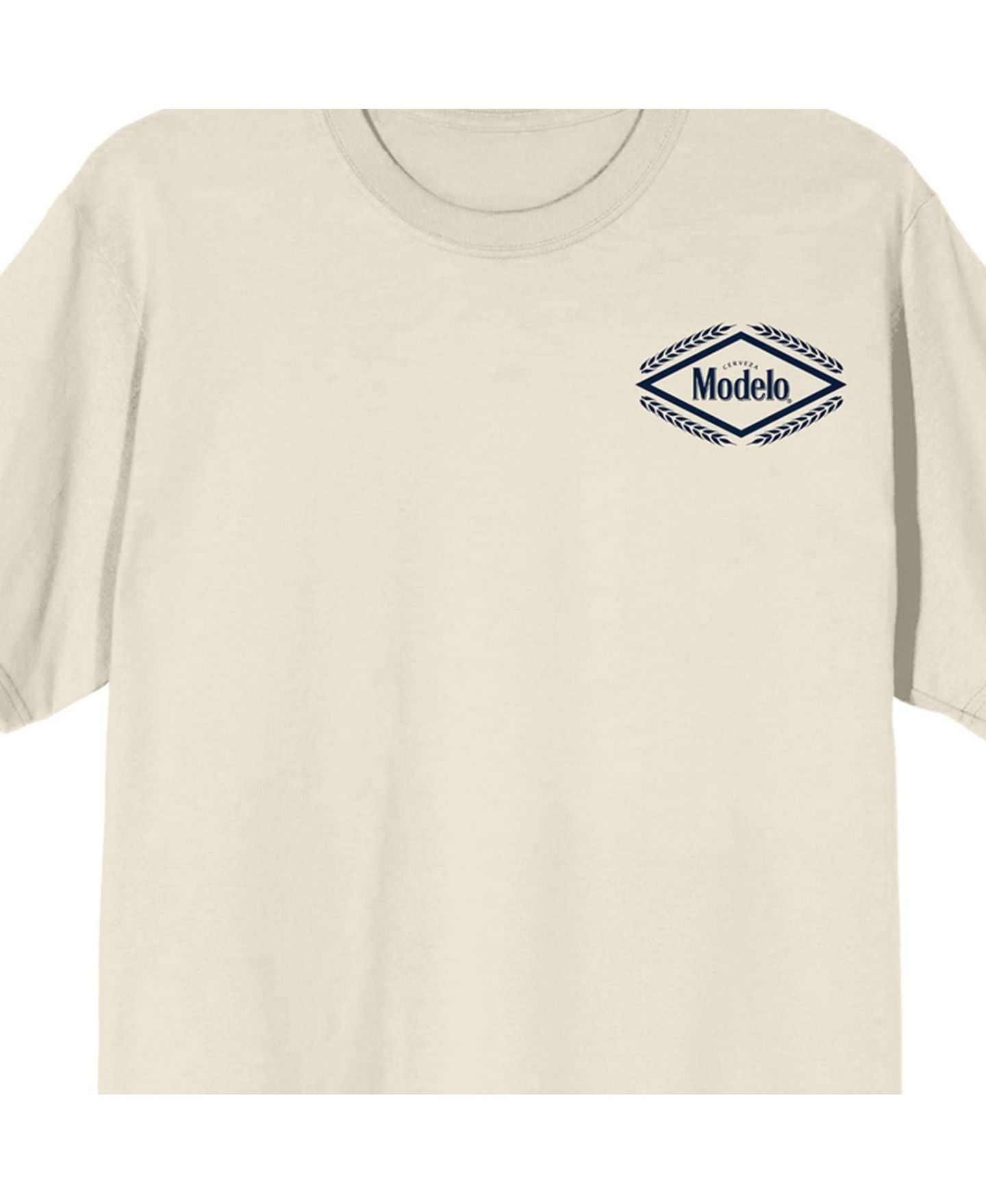 Мужская футболка Modelo Diamond Frame & Brush Stroke Logos Crew Neck Short Sleeve Natural, цвет: Молочно-белый — фото 7