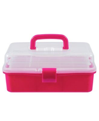 Plastic Craft Organizer Storage Box Carrying Case