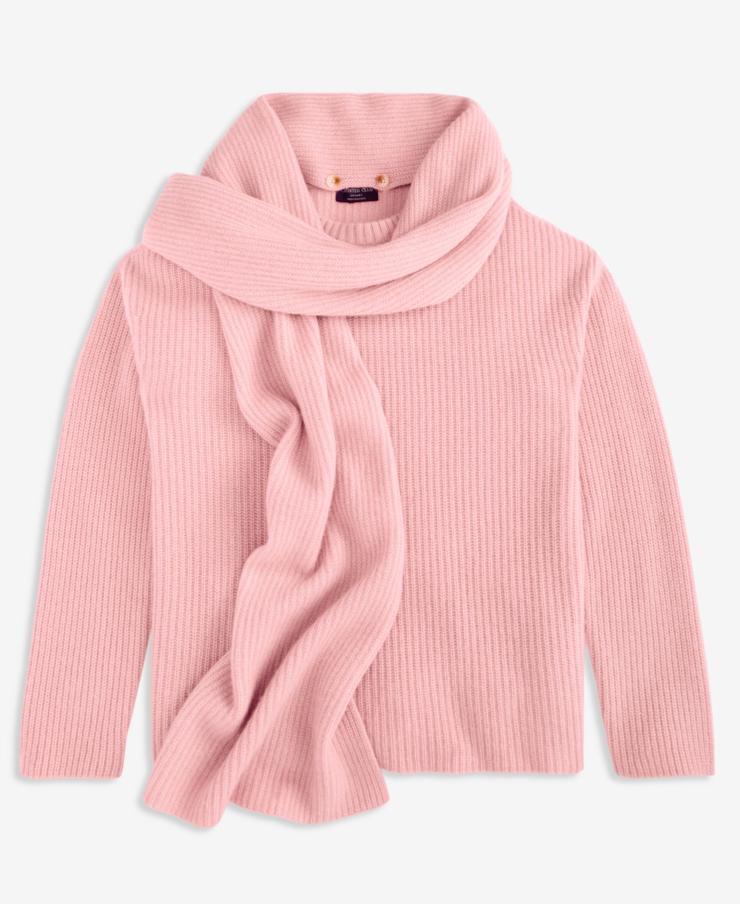 Женский свитер Charter Club Long-Sleeve 100% Cashmere Scarf, цвет: Коралловый сумеречный — фото 7