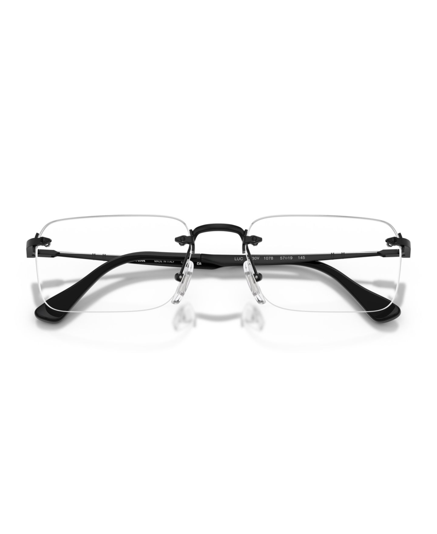 Очки Persol Unisex Rectangle Metal PO1030V - Luc Eyeglasses, цвет: Чёрный — фото 5
