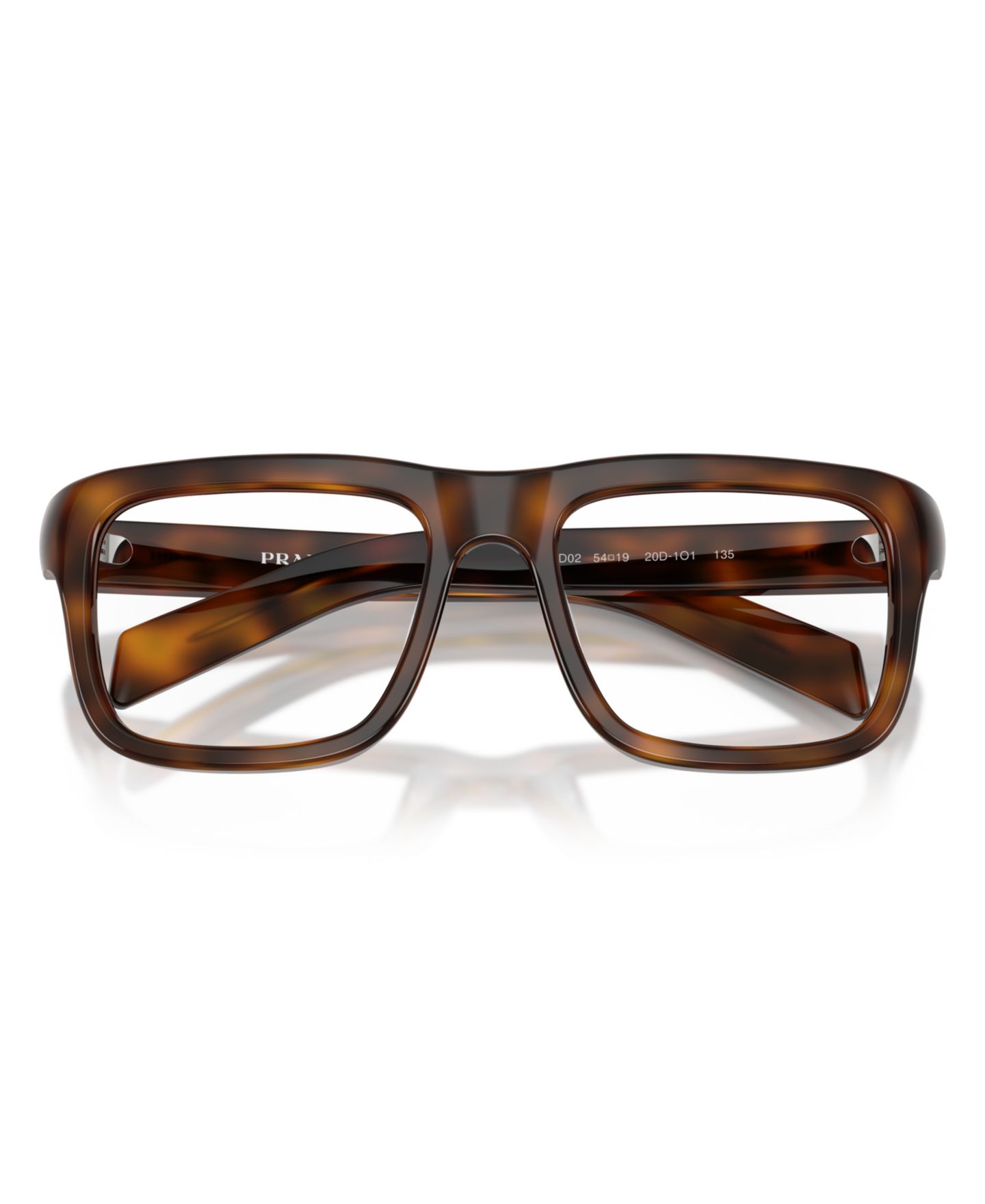 Мужские очки PRADA Man Rectangle Plastic PR D02V Eyeglasses, цвет: Чёрный — фото 6