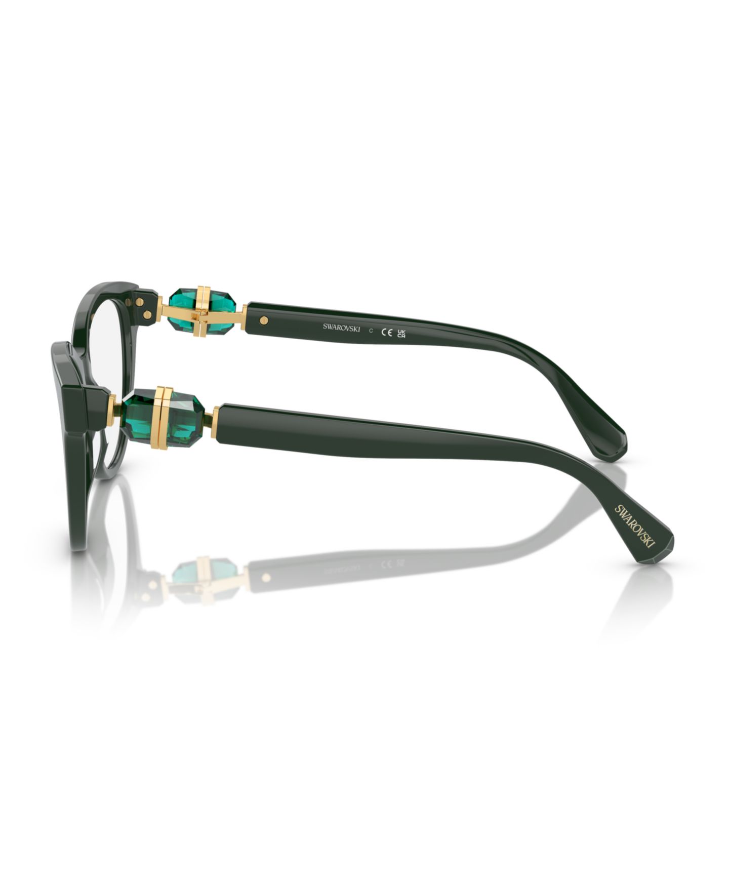 Женские очки Swarovski Eyeglasses, SK2004, цвет: Тёмный зелёный — фото 3