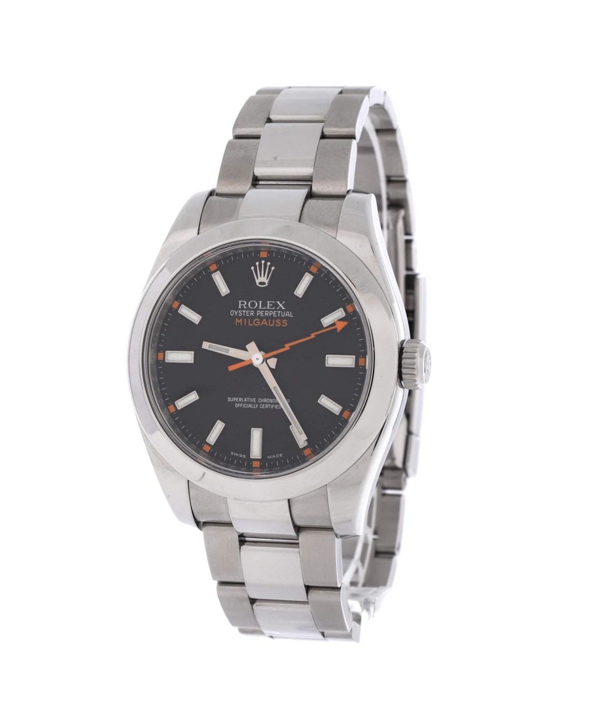 Pre-Owned Rolex Oyster Perpetual Milgauss Automatic Watch in Stainless Steel 40mm