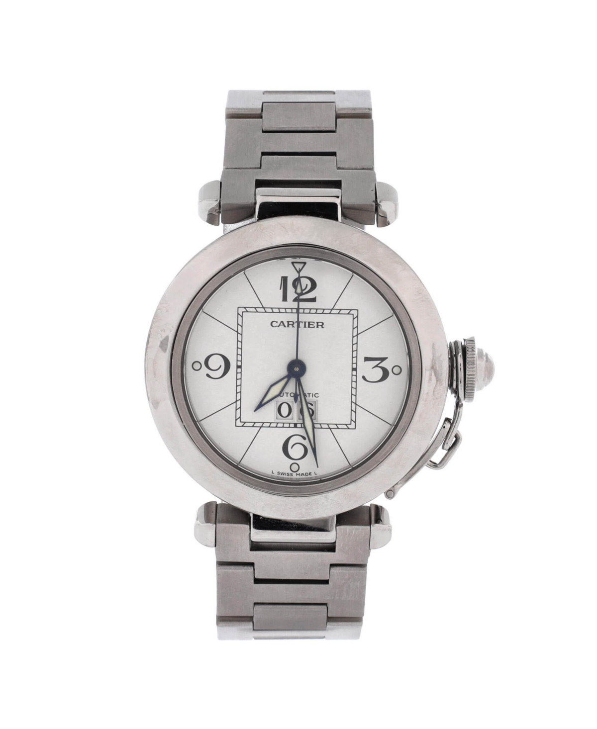 Pre-Owned Cartier Pasha C Big Date Automatic Watch in Stainless Steel 35mm