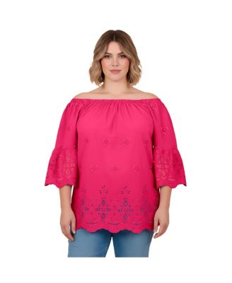 Plus Size Convertible Eyelet Women's Tunic
