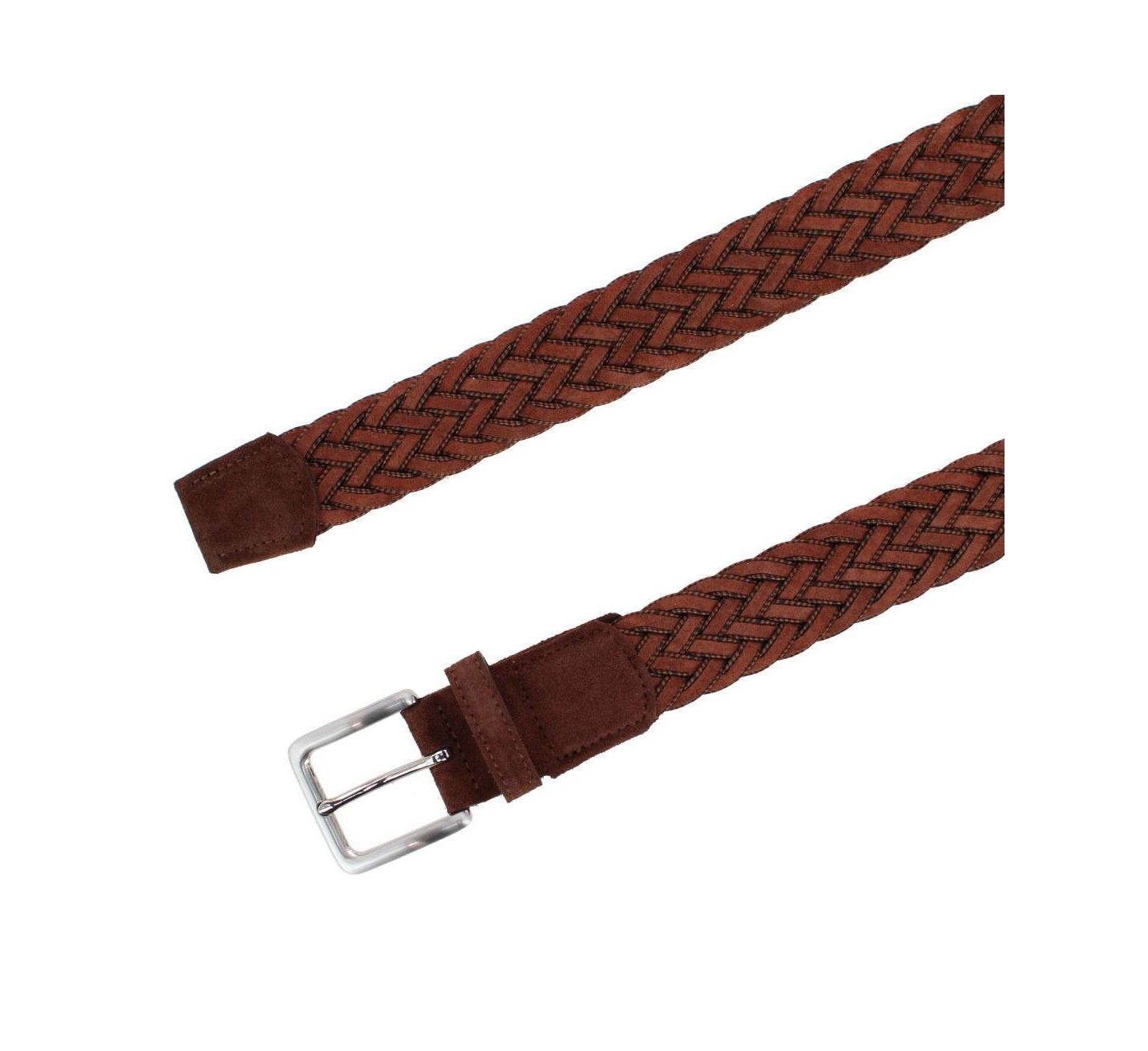 Мужской ремень TRAFALGAR Big & Tall Apollo Italian Braided Suede Versatile Belt, цвет: Светлый коричневый — фото 2