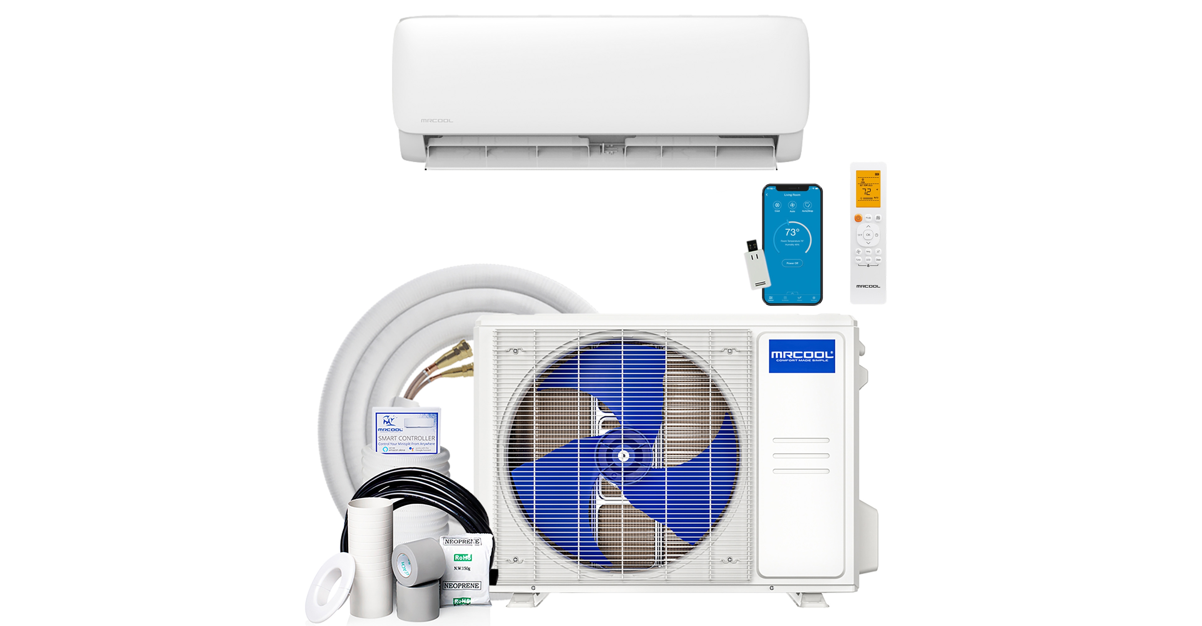 Mrcool Easy Pro 12K Btu Diy Ductless Mini-Split Air Conditioner Heat Pump System