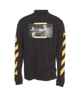 Men's Caravaggio Painting Cotton Mock Neck Long Sleeve T-Shirt