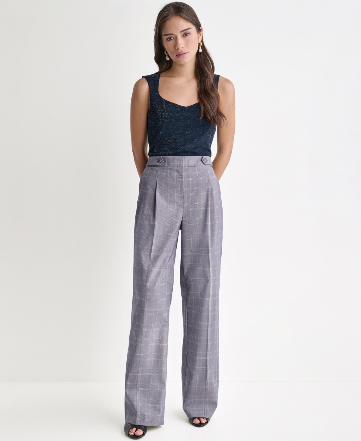Bcbg Women's Pleated Wide-Leg Pants