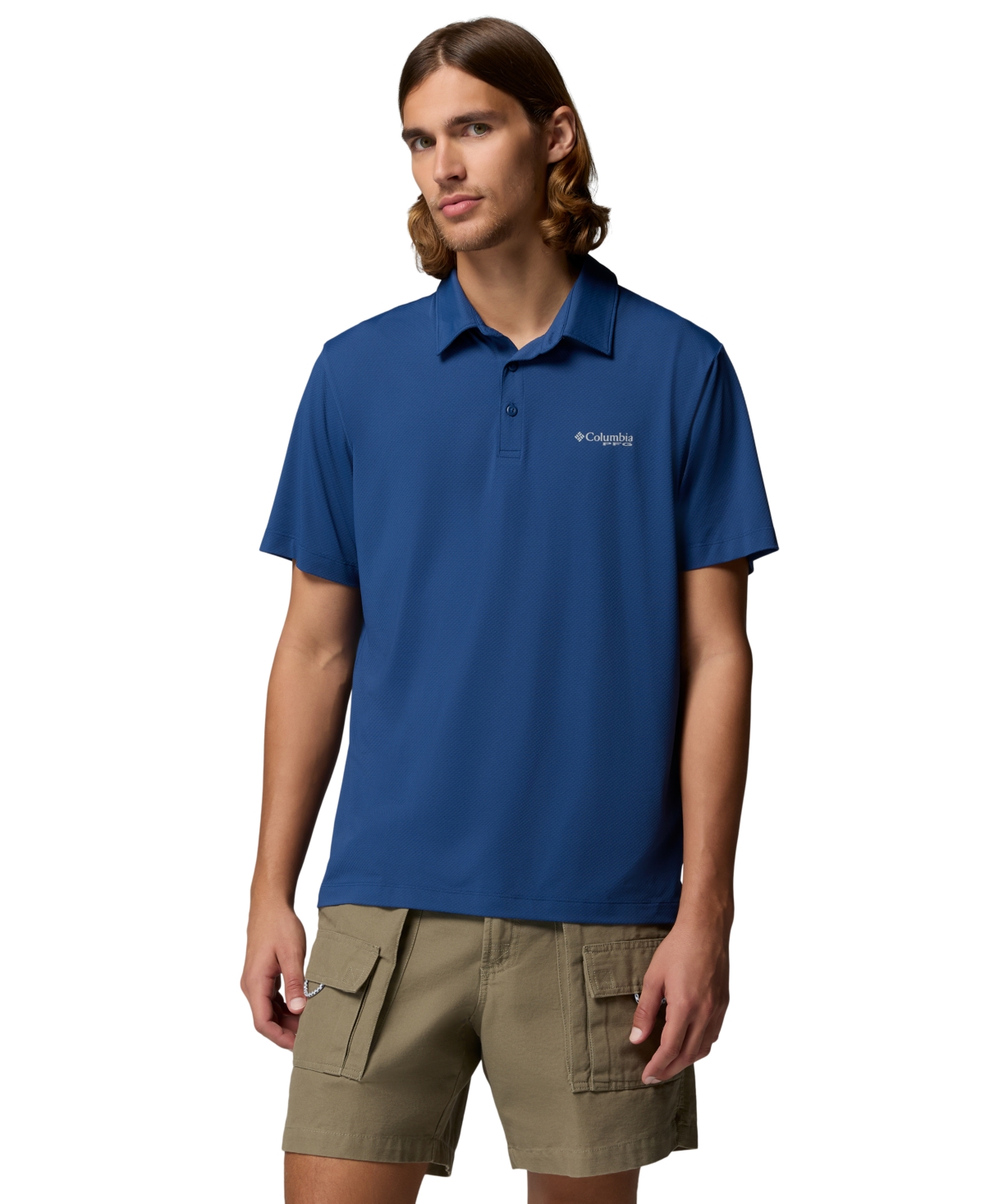 Columbia Men's Performance Fishing Gear Solar Stream Ii Regular-Fit Polo Shirt