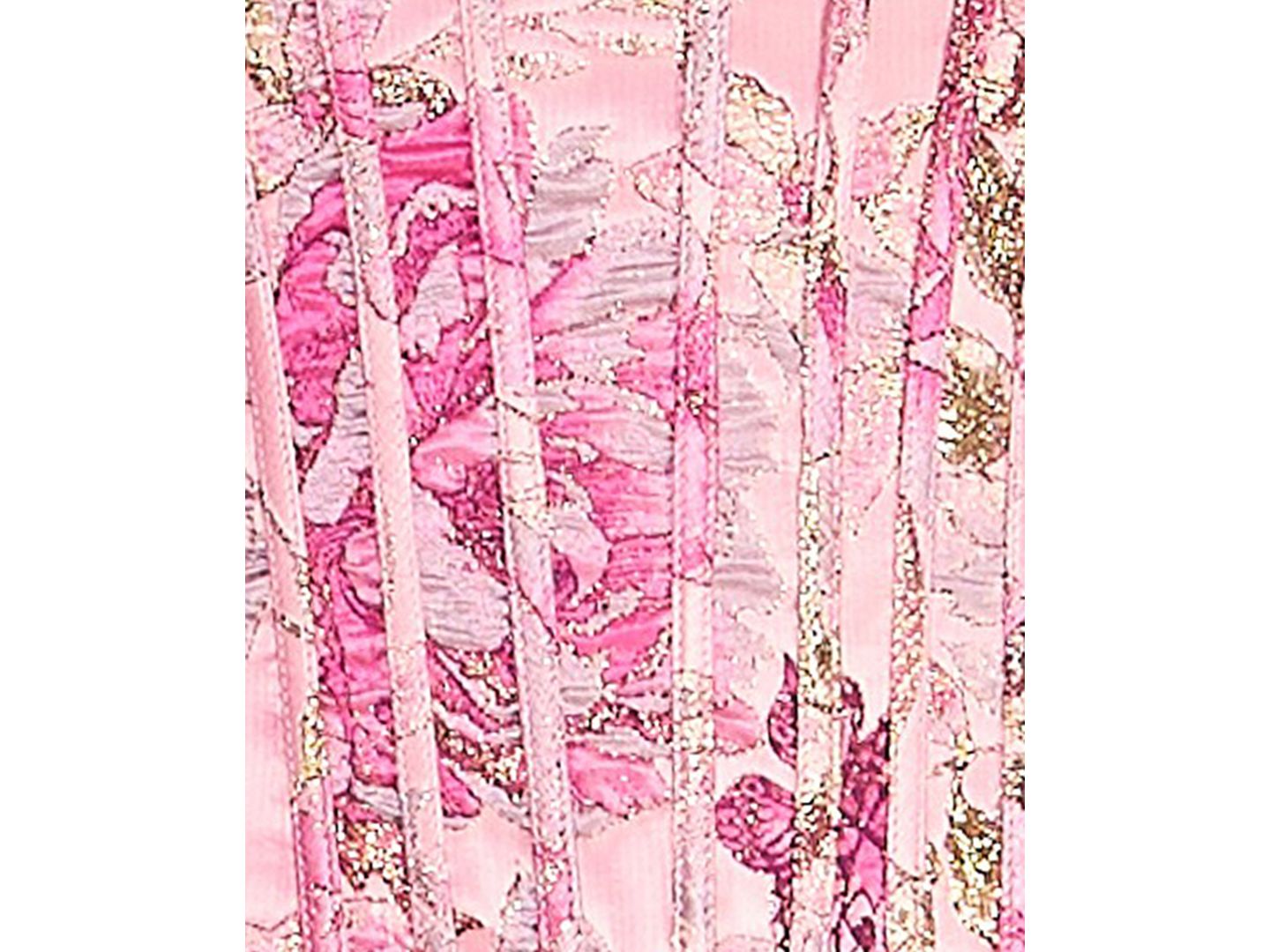 Женское платье Alex & Sophia Juniors' Strapless Corseted Jacquard Mini, цвет: Розовый / Золотой — фото 5