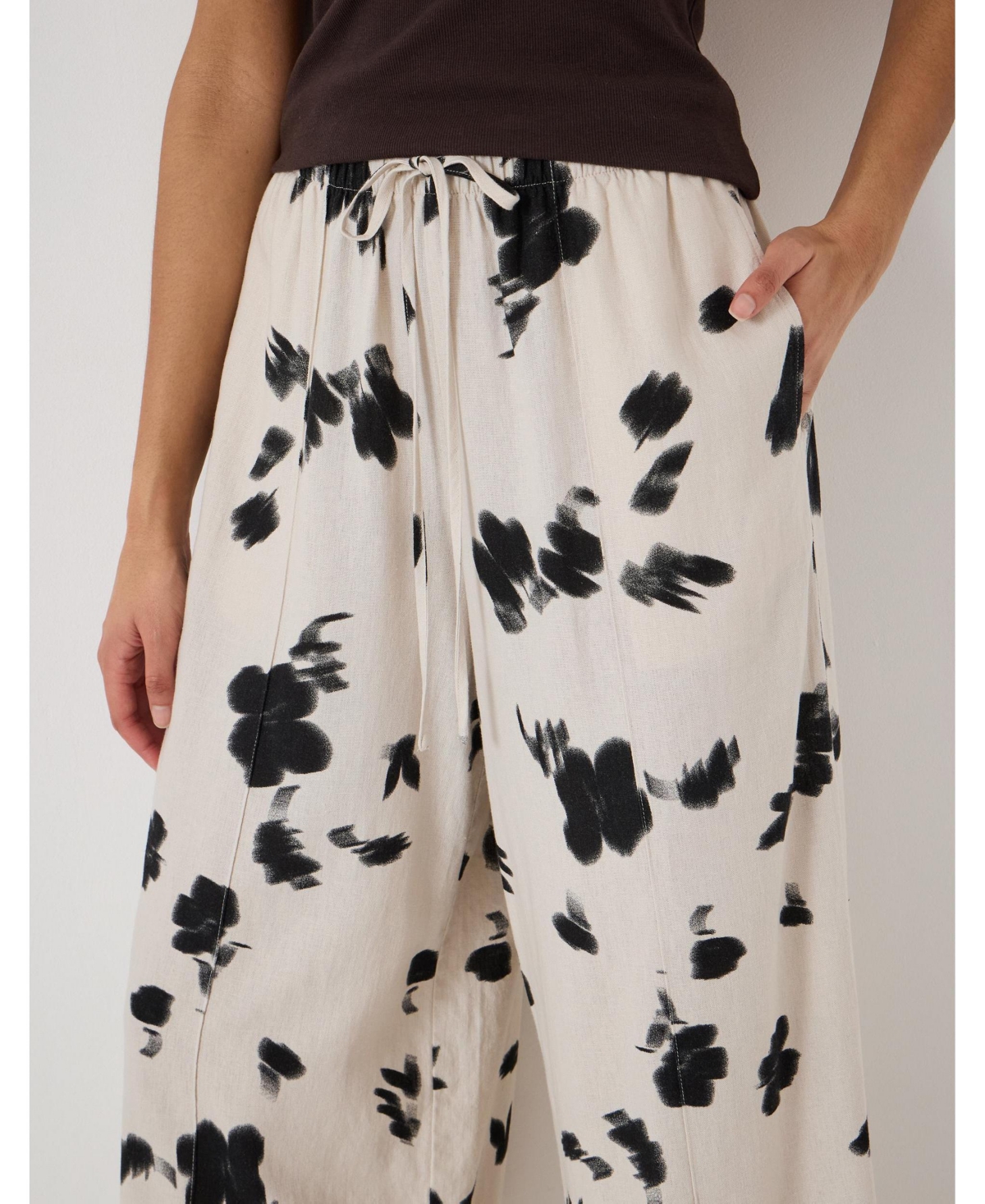 Hush Women's Petunia Linen Blend Wide Leg Trousers