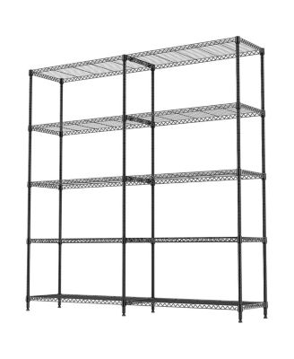 5-Tier Adjustable Metal Storage Shelving Unit