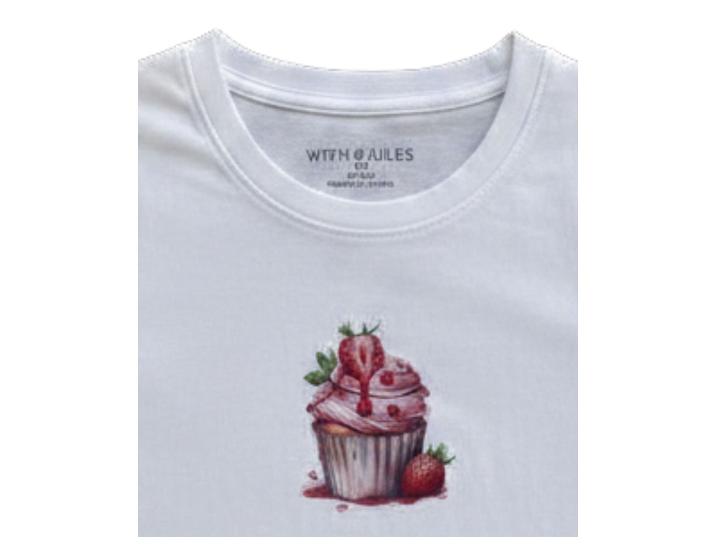 Футболка With Jules Cupcake Graphic T-Shirt для девочек, цвет: Белый — фото 2